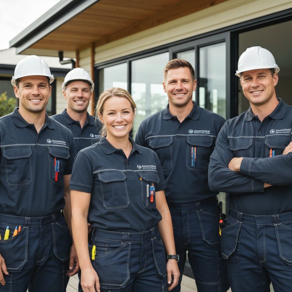 EcoSeal Solutions team reviewing insulation project plans